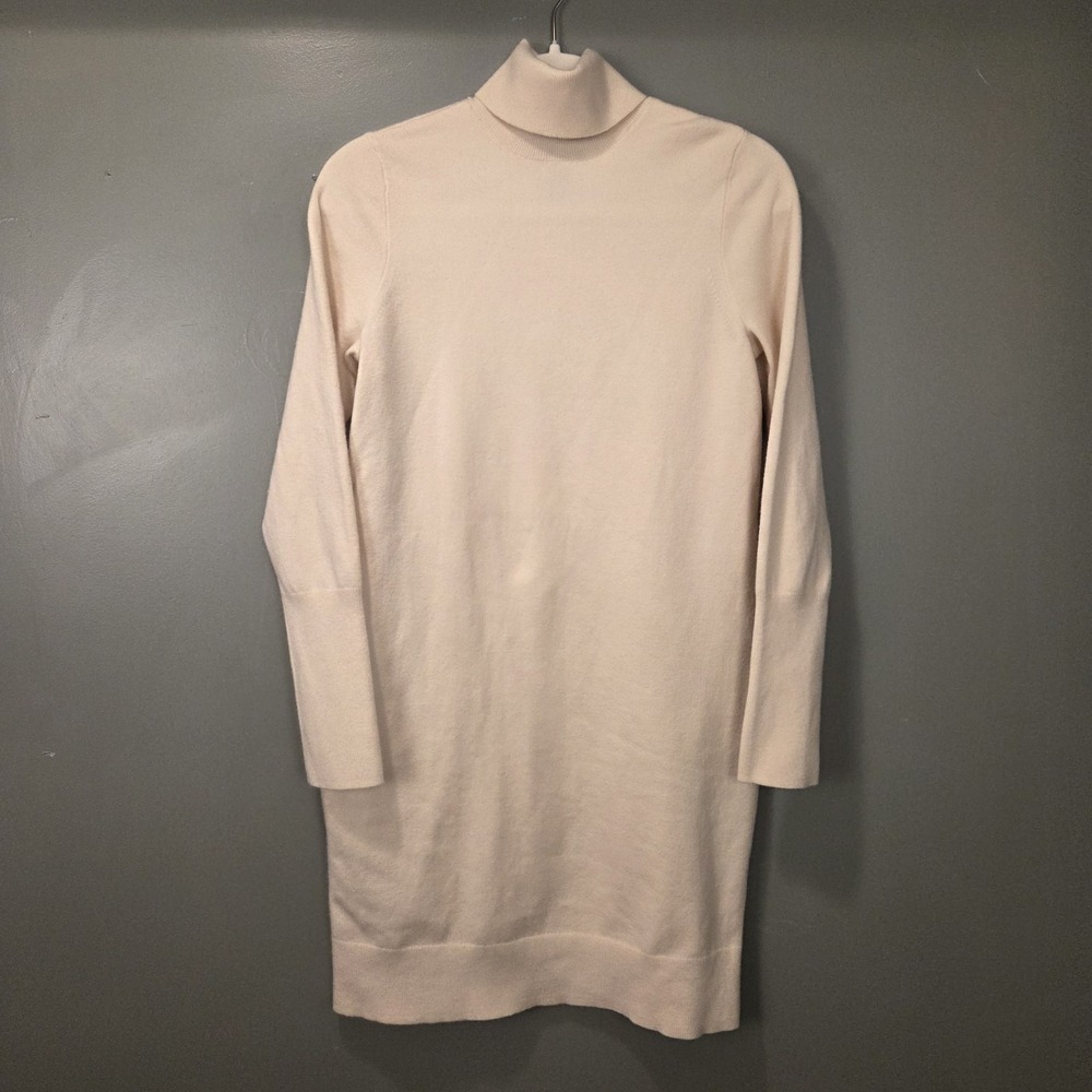 Express Long Sleeve Turtleneck Sweater Dress, Women's Size M, Ivory Cream